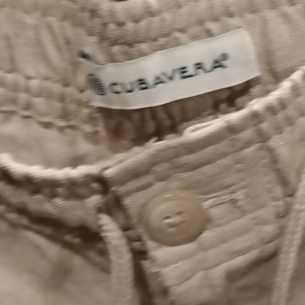 FINAL PRICE NWT CUBAVERA tan khaki shorts w drawstring belt & cargo pockets XXL